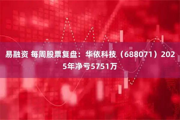 易融资 每周股票复盘：华依科技（688071）2025年净亏5751万