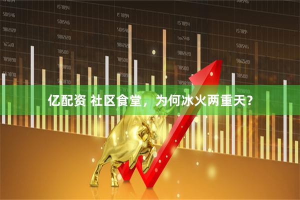 亿配资 社区食堂，为何冰火两重天？