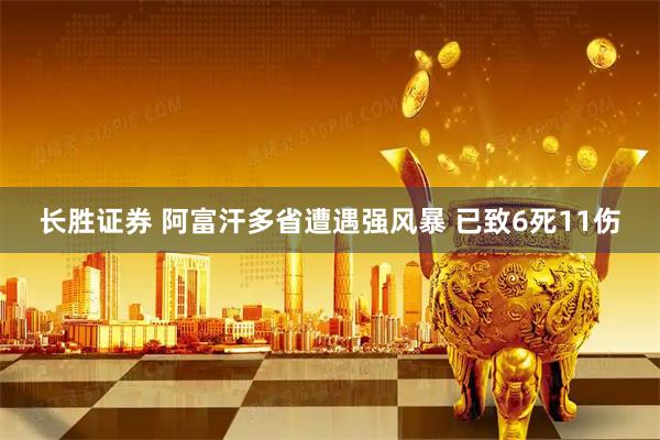 长胜证券 阿富汗多省遭遇强风暴 已致6死11伤