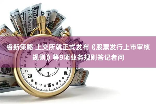 睿新策略 上交所就正式发布《股票发行上市审核规则》等9项业务规则答记者问