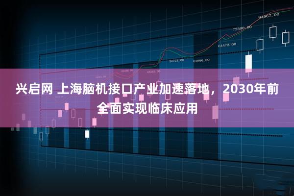 兴启网 上海脑机接口产业加速落地，2030年前全面实现临床应用