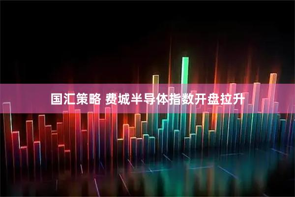 国汇策略 费城半导体指数开盘拉升