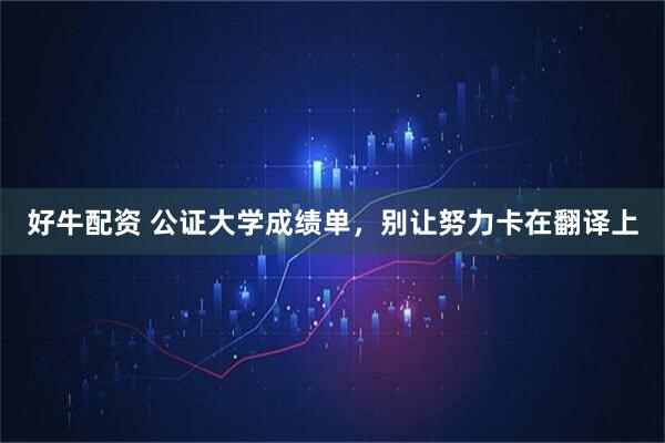 好牛配资 公证大学成绩单，别让努力卡在翻译上