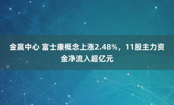 金赢中心 富士康概念上涨2.48%，11股主力资金净流入超亿元
